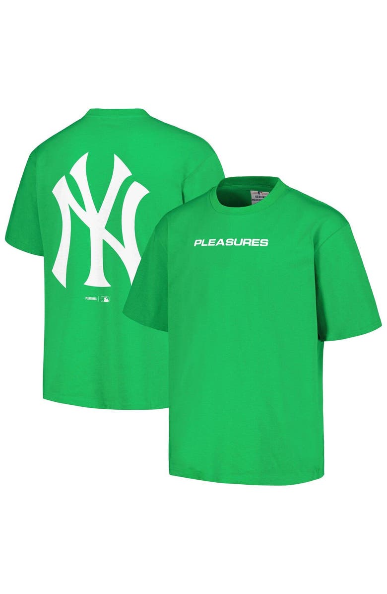 PLEASURES Men's PLEASURES Green New York Yankees Ballpark T-Shirt, Main, color, Green
