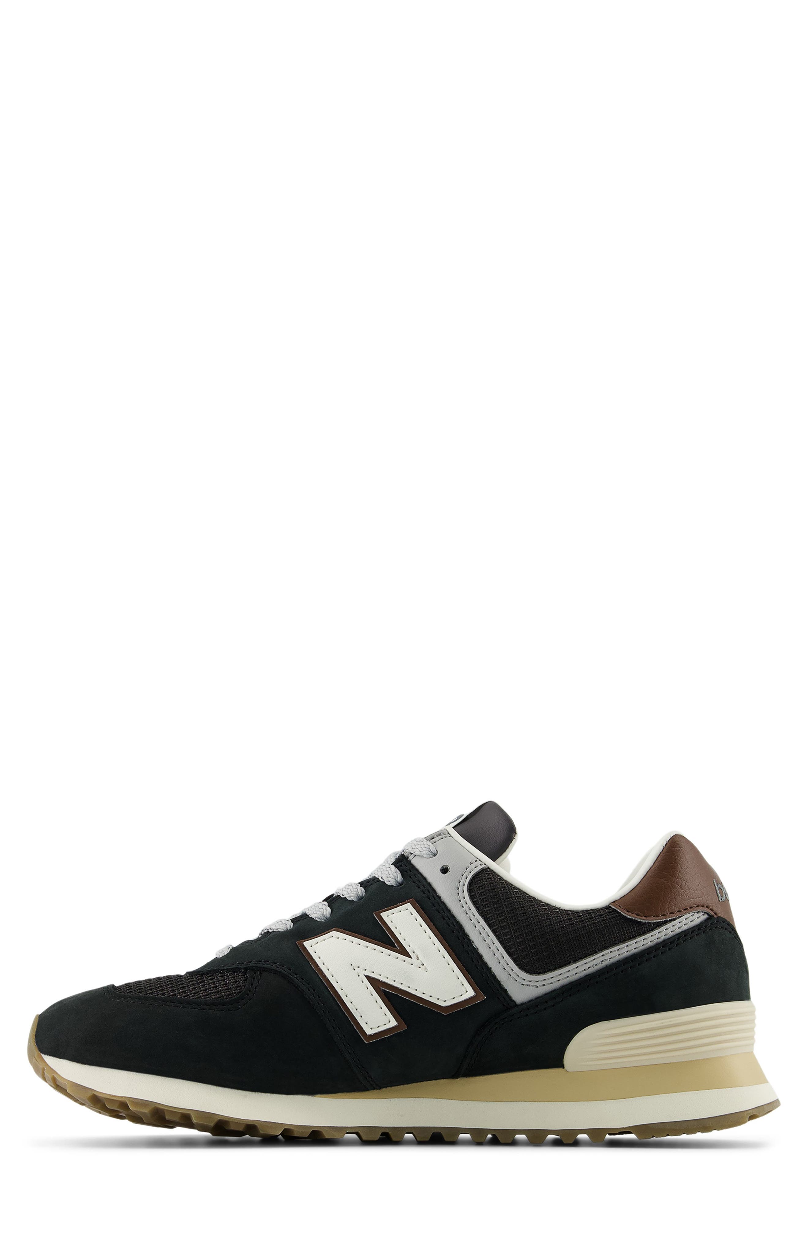 Gender Inclusive 574 Sneaker, Alternate, color, BLACK/ DARK SILVER METALLIC