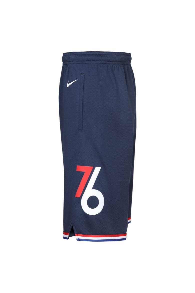 Youth Nike Navy Philadelphia 76ers 2025/26 City Edition Swingman Performance Shorts, Alternate, color, Navy