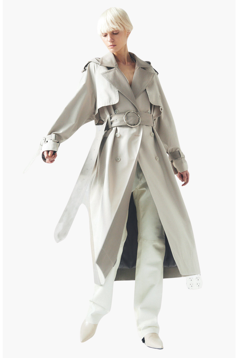 Water Resistant Trench Coat, Alternate, color, Light Gray