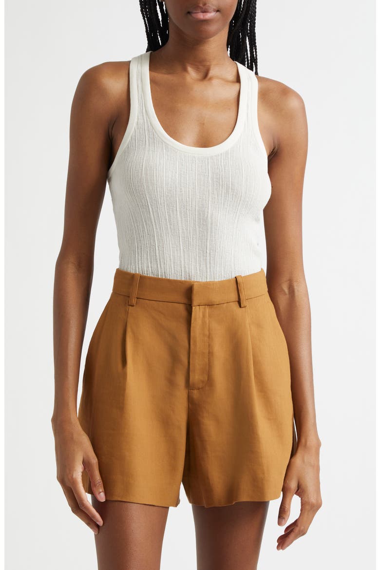 Iris Racerback Cotton Blend Tank, Main, color, BRIGHT WHITE
