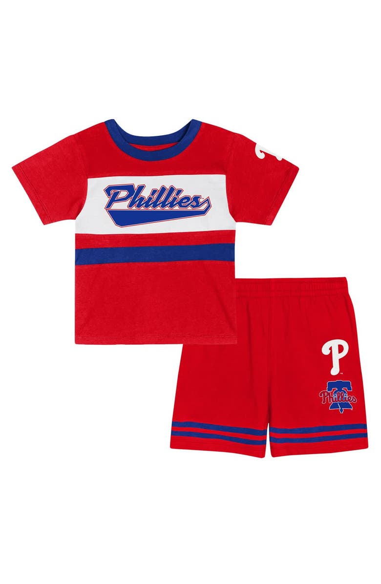 Outerstuff Toddler  Red Philadelphia Phillies Bonus Ball T-Shirt & Shorts Set, Alternate, color, Red