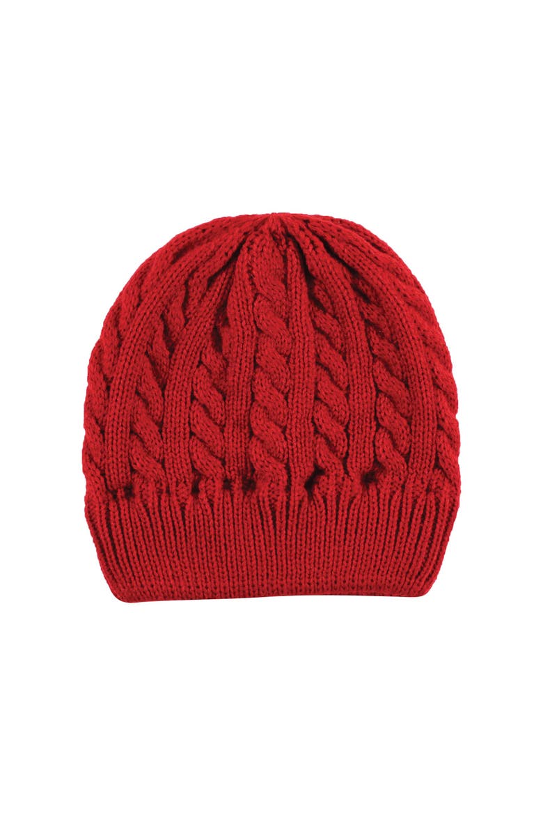 Triple Knit Hat Set, Alternate, color, Black Red