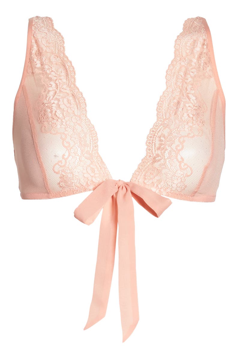Chelsea28 Sheer Love Bralette, Alternate, color, Coral Almond