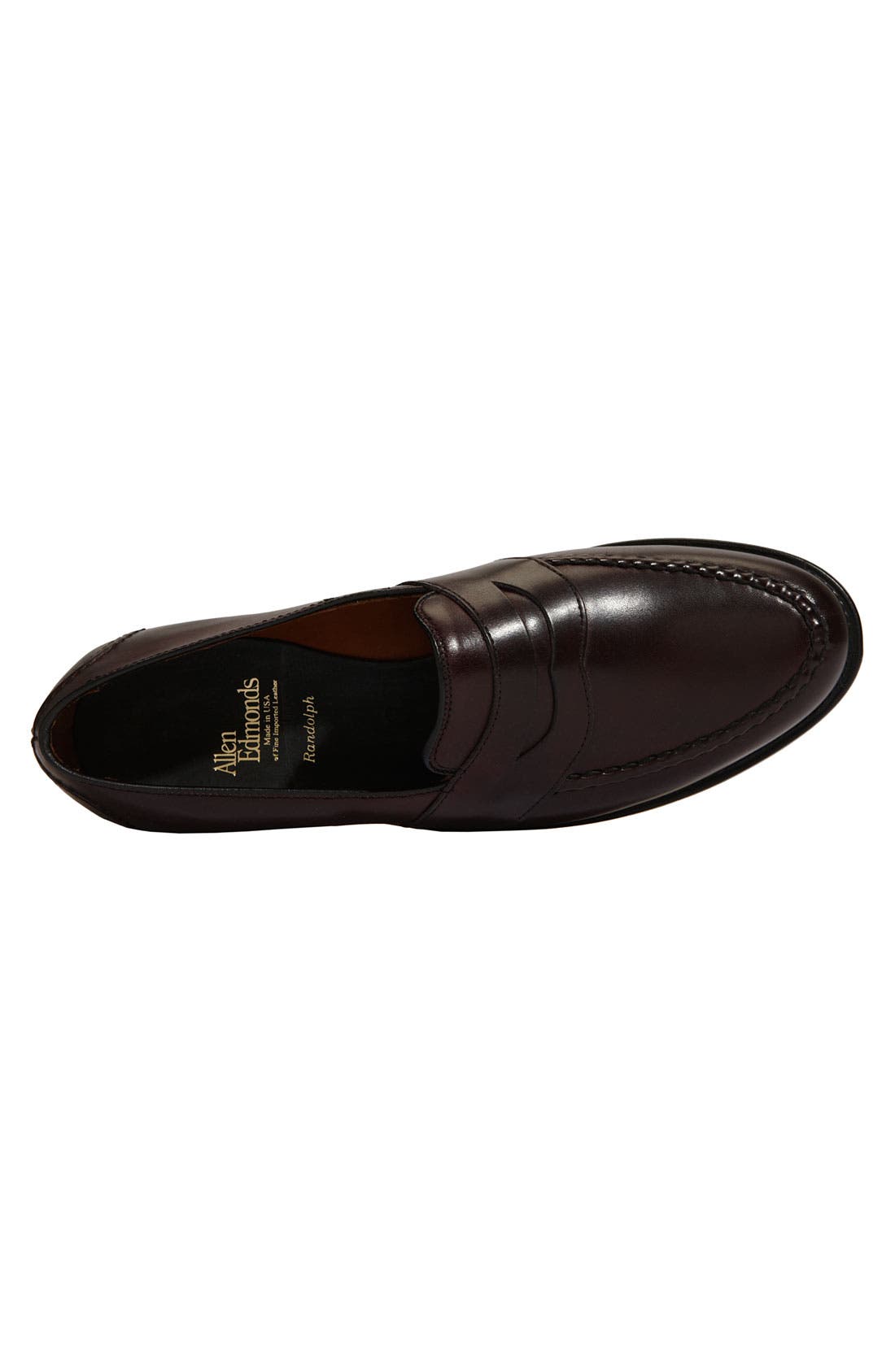 Randolph Loafer, Alternate, color, Burgundy Burnished Calf