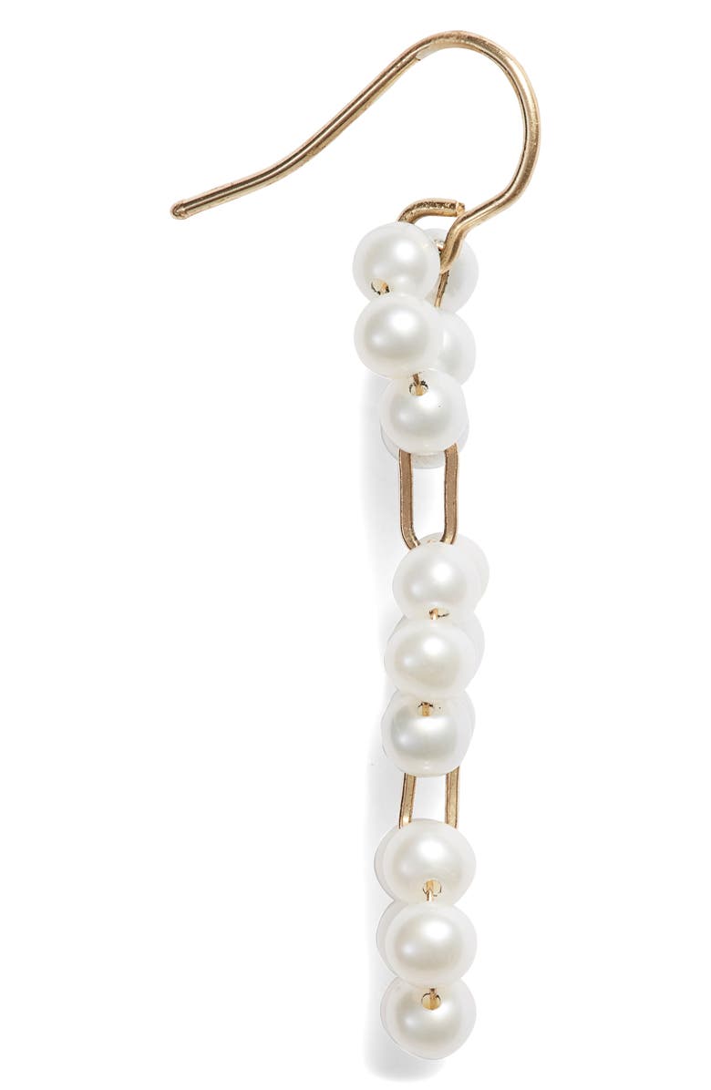 Poppy Finch Triple Pearl Flower Drop Earrings, Alternate, color, 