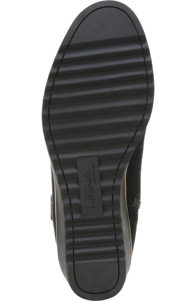 LifeStride Zurich Faux Shearling Cuff Wedge Bootie, Alternate, color,