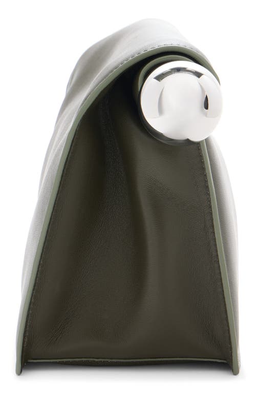 Jacquemus Dark Khaki Rond Carre Clutch In Green
