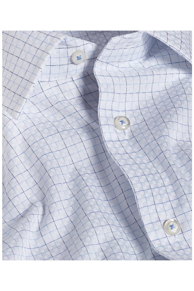 Regular Fit Check Cotton Dobby Dress Shirt, Alternate, color, WHITE/ BLUE