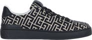 Balmain B-Court trainers in leather and Monogram jacquard