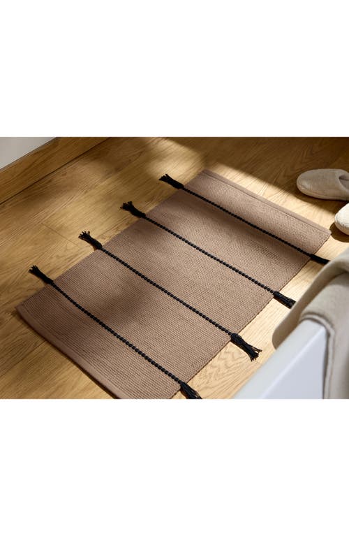 Parachute Tassel Organic Cotton Bath Mat In Brown