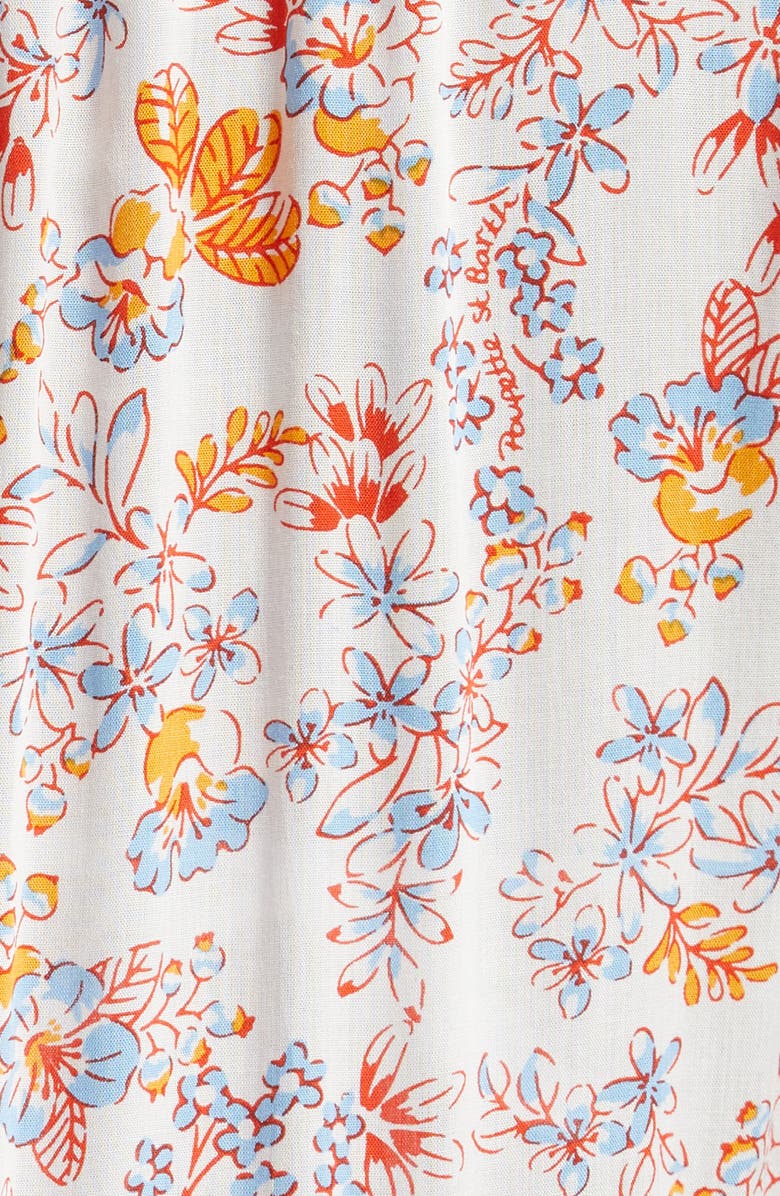 Poupette St Barth Clara Floral Tiered Cover-Up Minidress, Alternate, color, 