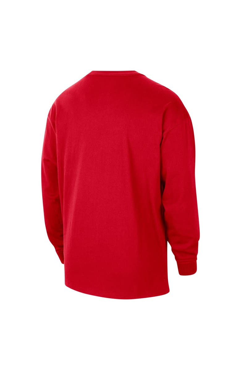 Nike Men's Nike Scarlet Ohio State Buckeyes Heritage Max90 Long Sleeve T-Shirt, Alternate, color,