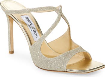 直営店‐Jimmy Choo‐ Anise 95mm グリッター サンダル Jimmy Choo Anise 95mm グリッターサンダル | メタリック