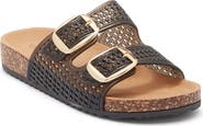 TOP MODA Seattle Clear Double Strap Slide Sandal