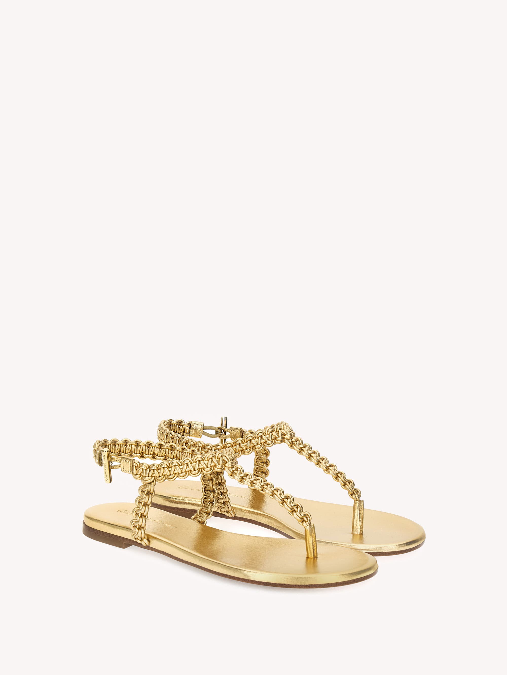 Gianvito Rossi Ubud Thong 05 Sandal, Alternate, color, Gold Nappa Leather