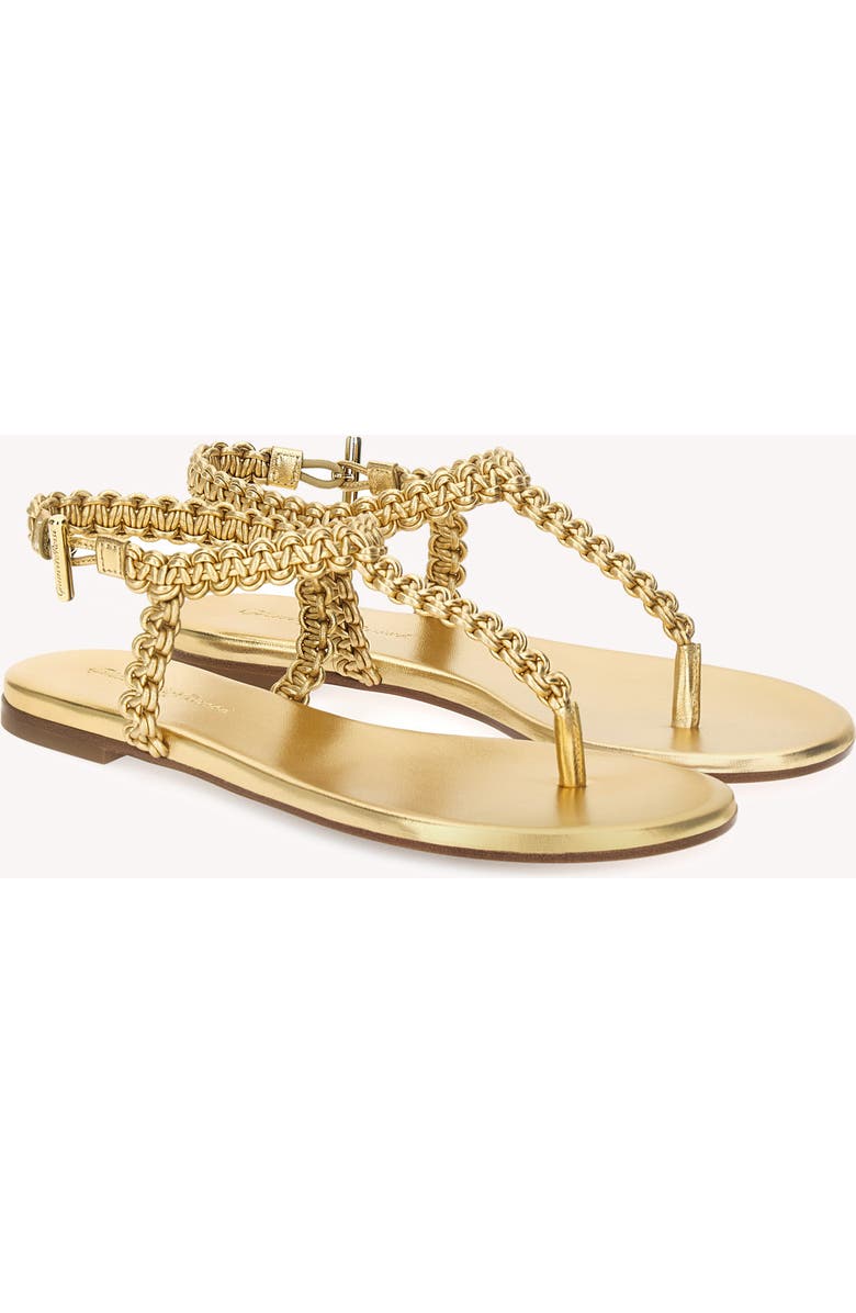 Gianvito Rossi Ubud Thong 05 Sandal, Alternate, color, Gold Nappa Leather