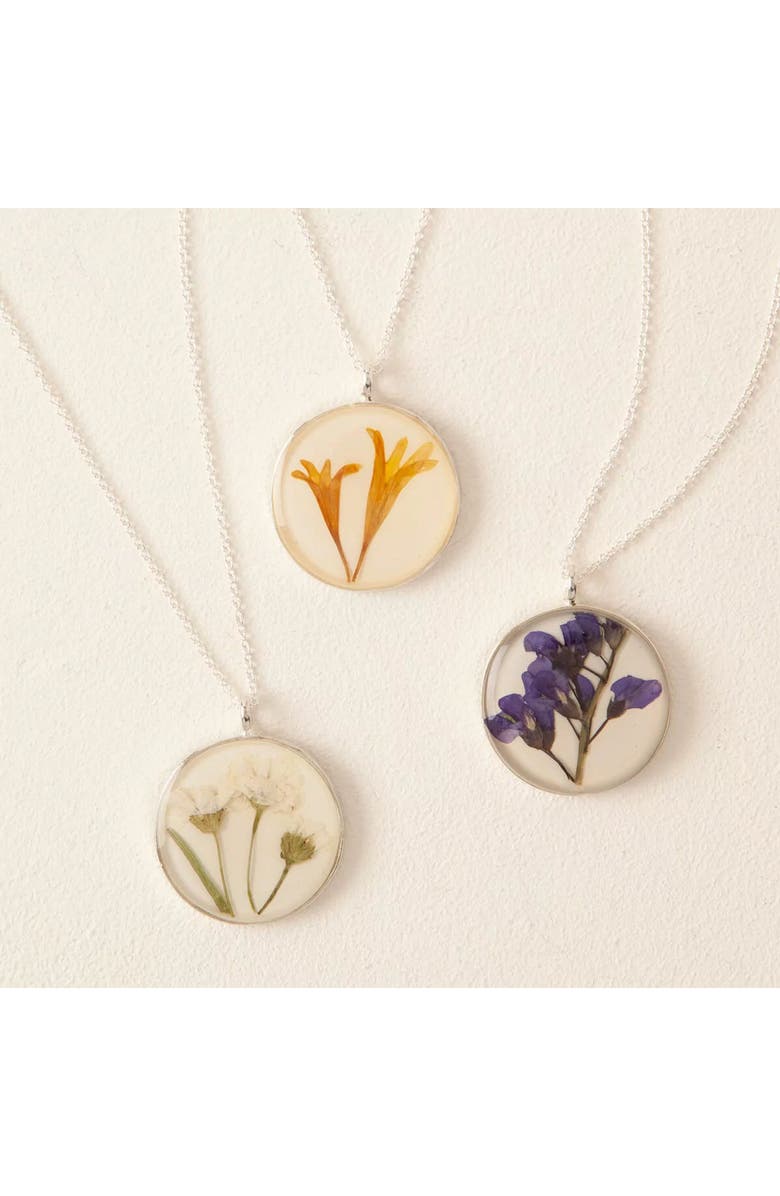 Uncommon Goods Birth Flower Necklace by Shari Dixon, Main, color, January / Carnation