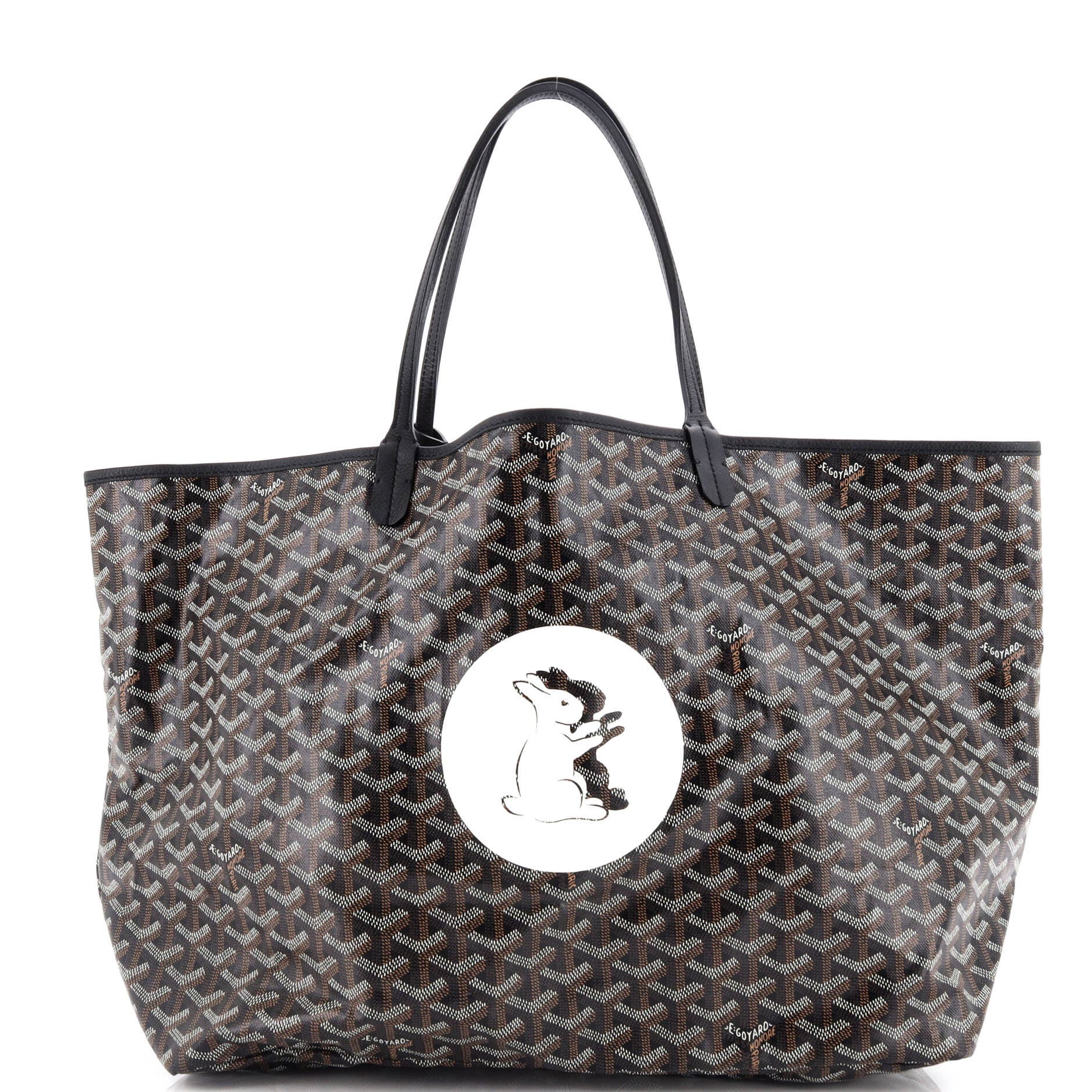 Pre-Owned Goyard Saint Louis Tote Printed Coated Canvas GM, Alternate, color, 