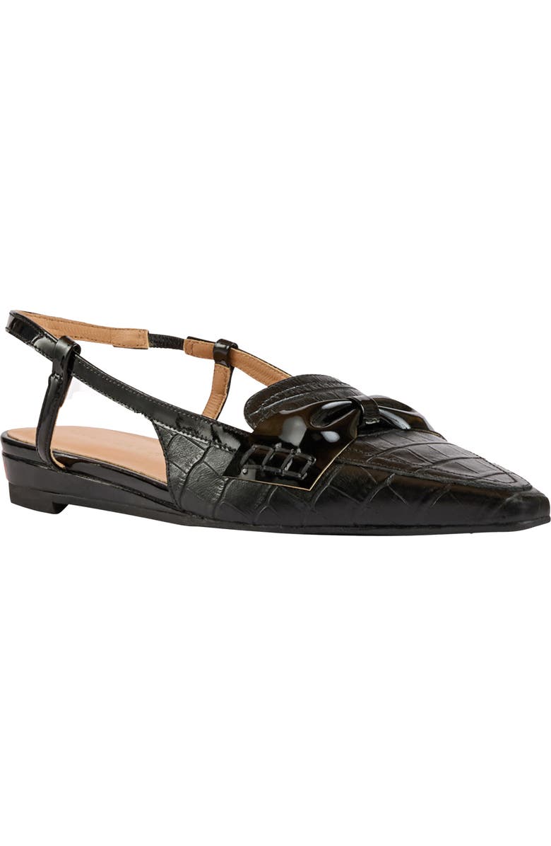 André Assous Blake Slingback Wedge, Main, color, Black
