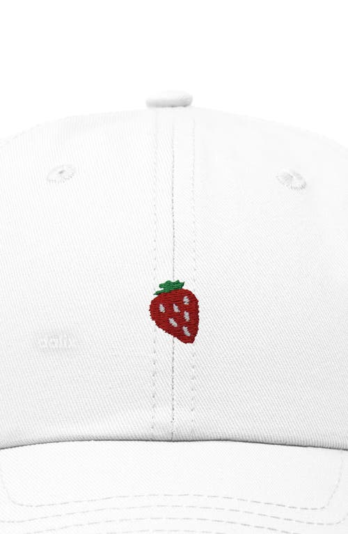 Dalix Lil Strawberry Dad Cap In White