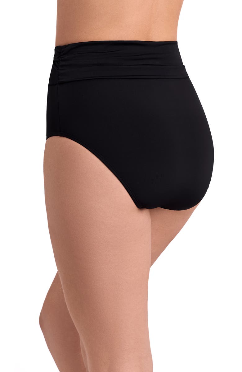 ShapeSolver Astrid High Waist Swim Brief, Alternate, color, Black