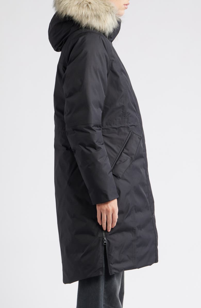 Helly Hansen Vega Waterproof Insulated Parka with Faux Fur Trim, Alternate, color, Black