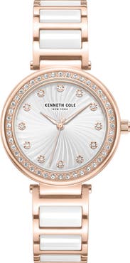 Kenneth Cole New York Classic Crystal Bracelet Watch, 34mm