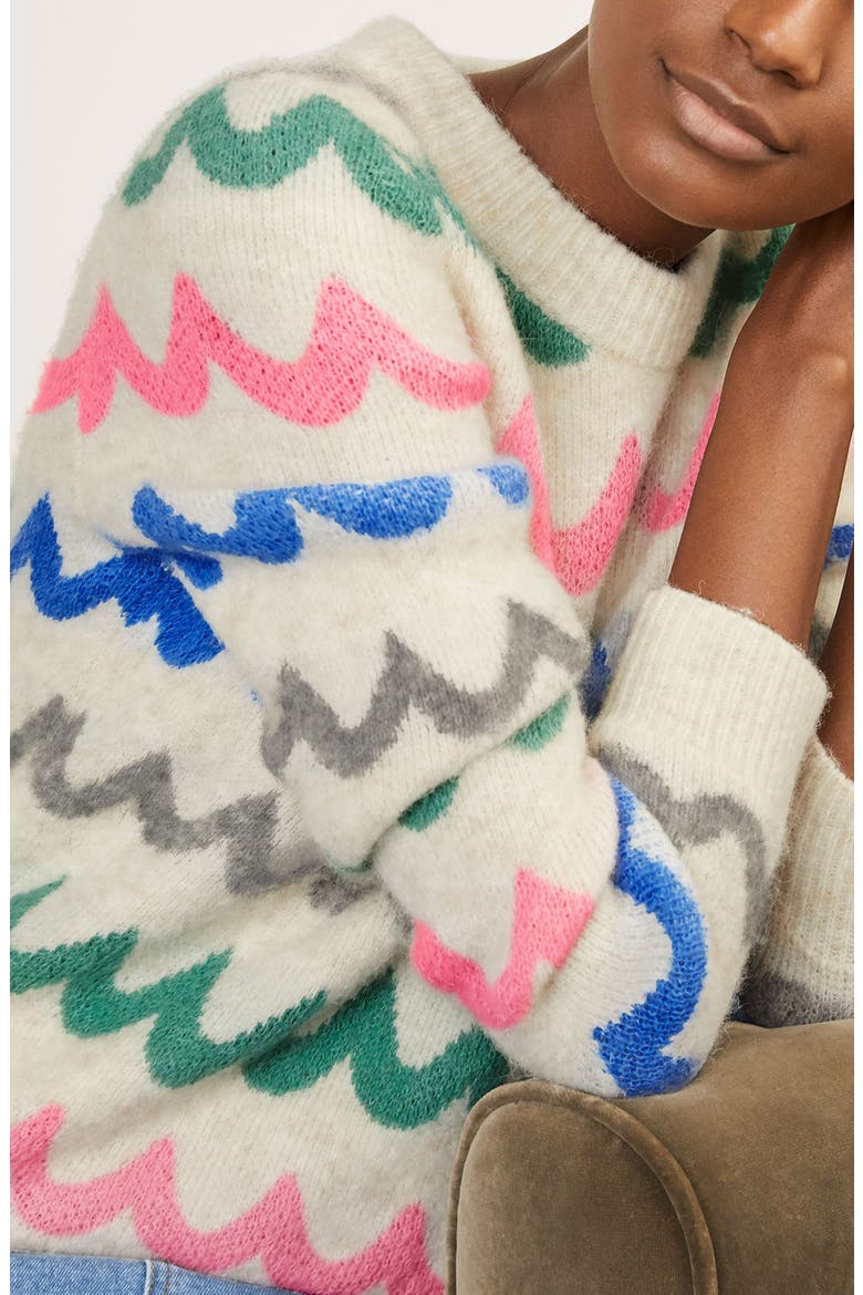 Effingham Wavy Stripe Sweater, Alternate, color, FRANKINCENSE CHEVRON STRIPE