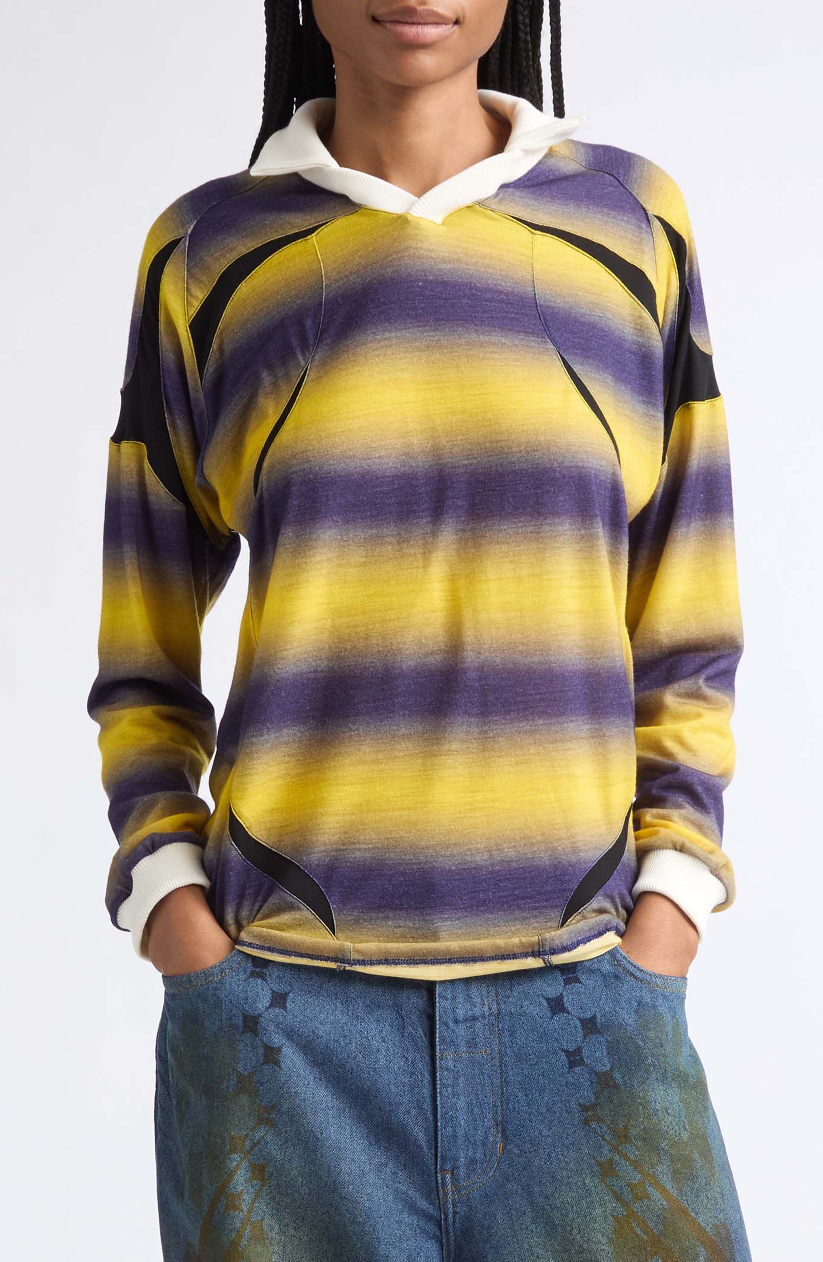 selected STRIPED YELLOW AND NAVY