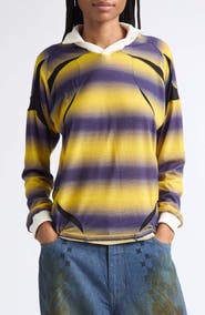 Paolina Russo Long Sleeve Wool Sport Polo Top