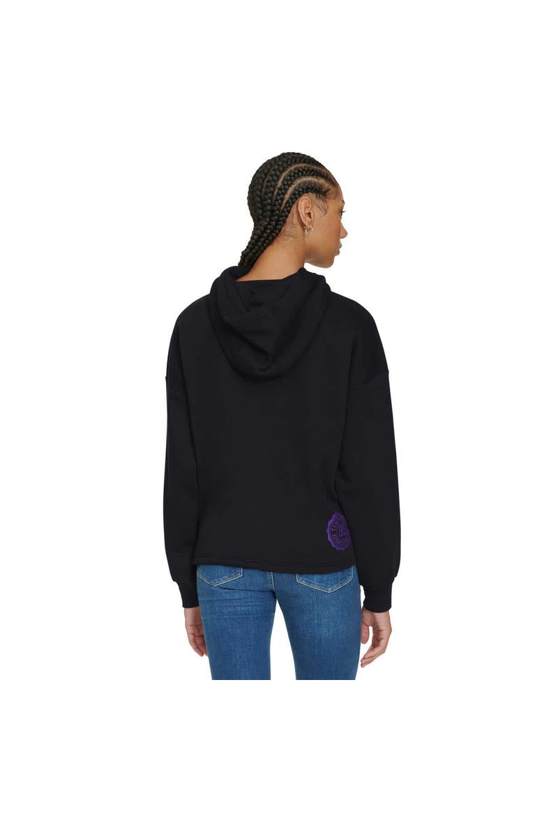 Women's Tommy Jeans Black Sacramento Kings Stella Cropped Pullover Hoodie, Alternate, color, Black