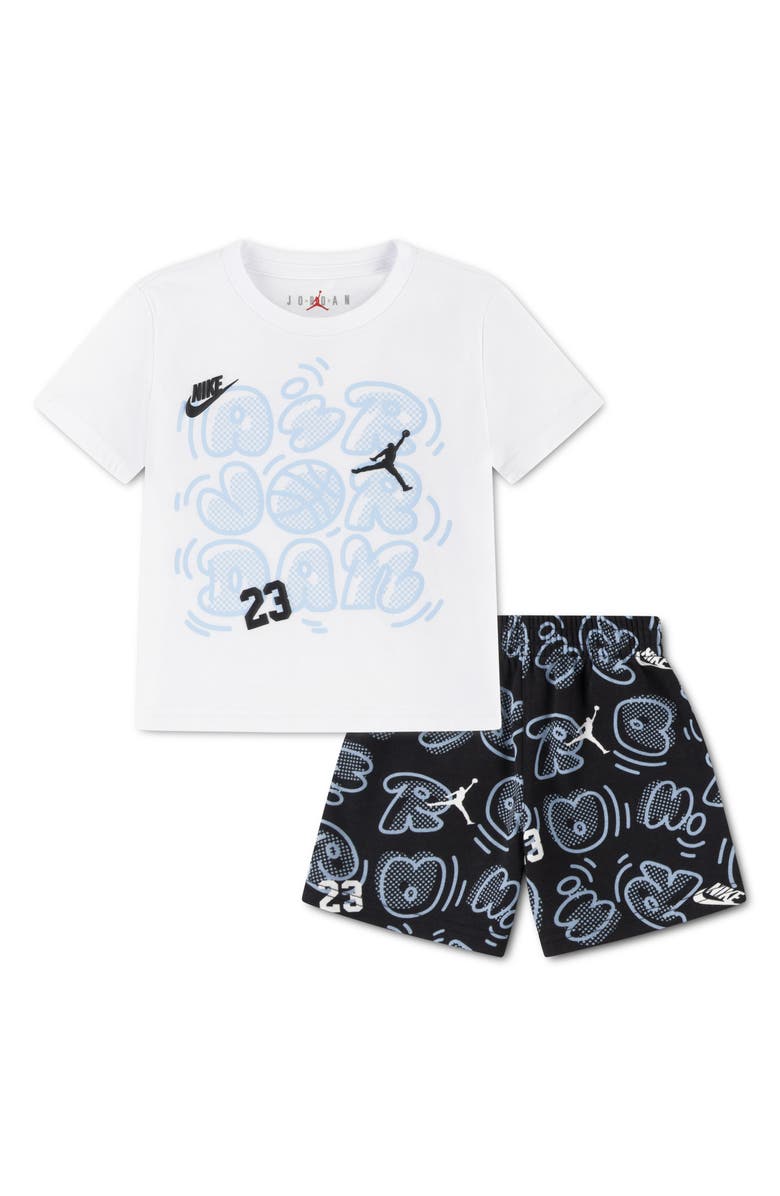Jordan Kids' Movement Lines T-Shirt & Shorts Set, Main, color, Black