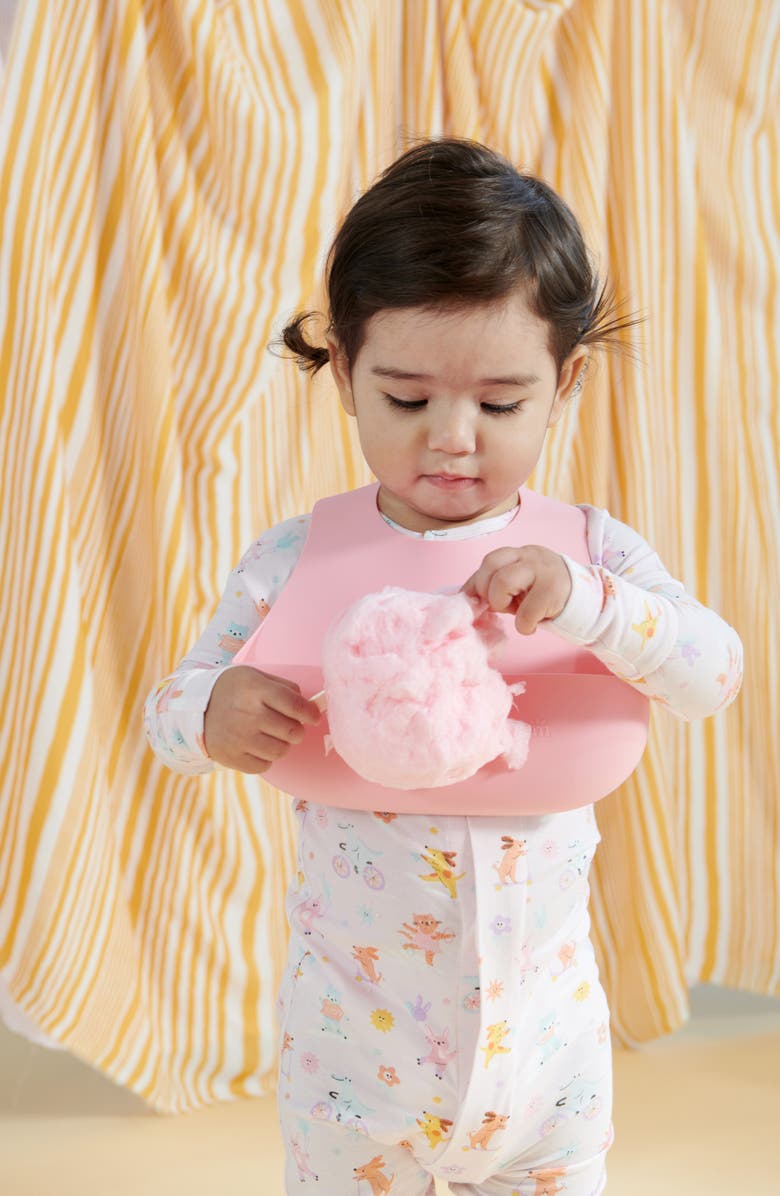 Magnetic Me Silicone Spill Shelf Bib, Alternate, color, Blush Pink