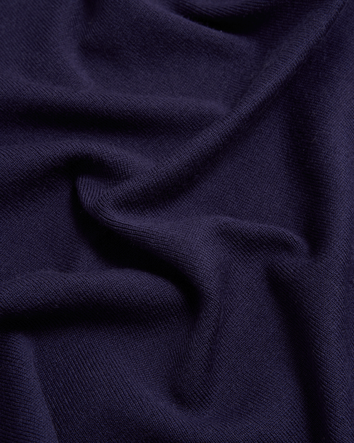 Fable England Triangle Blanket-stitch Blue Scarf In Blue