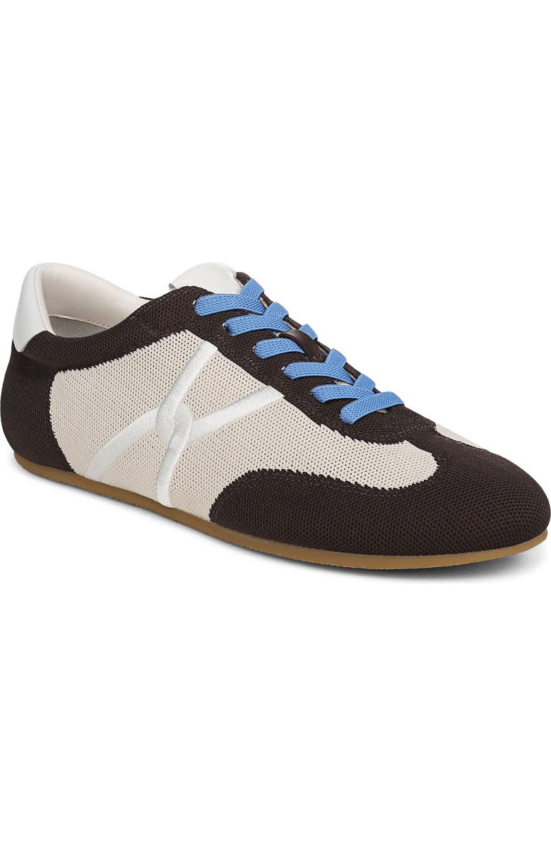 Veronica Beard Riviera Knit Sneaker, Main, color, Espresso/ Ecru