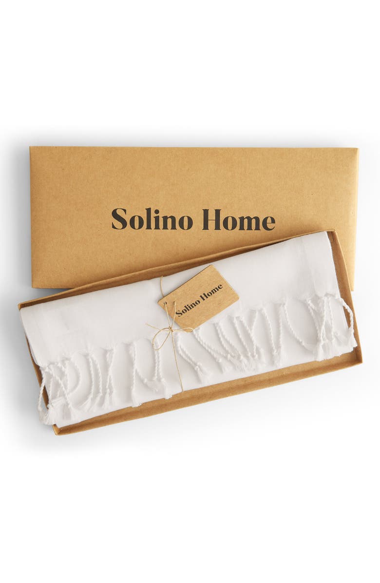 Solino Home Linen Table Runner for Dining Table, Holiday and Everyday Table Decor - Twisted Fringe, Alternate, color,
