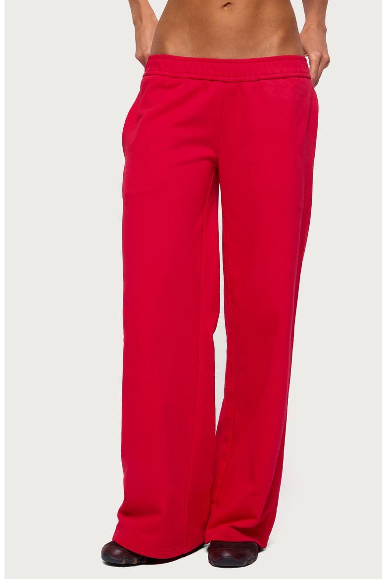 Byrdi Wide Leg Sweatpants, Main, color, RED