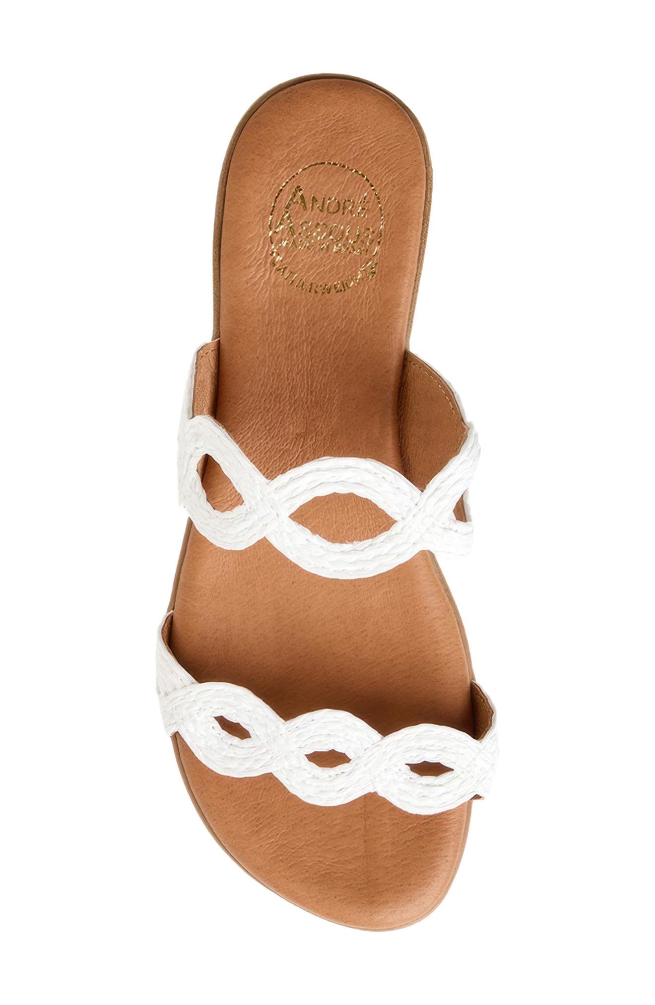 André Assous Nizzie Two-Strap Sandal, Alternate, color, White