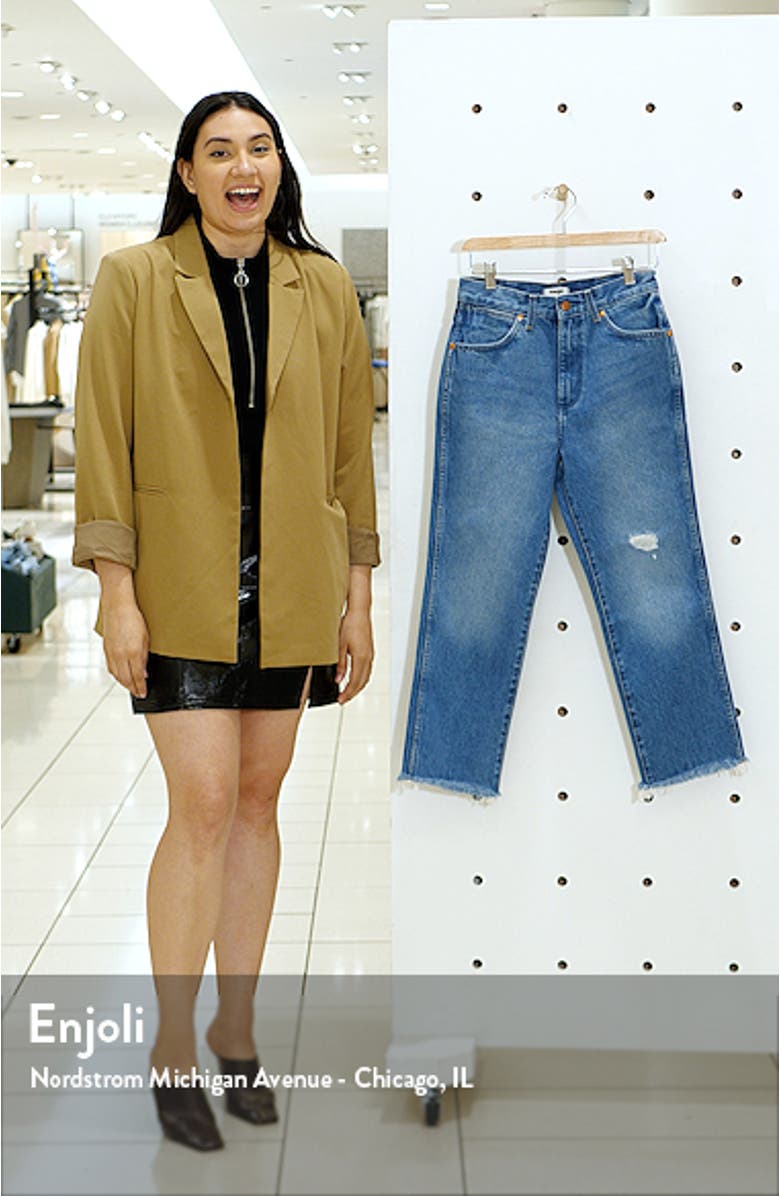 Wild West High Waist Ankle Straight Leg Jeans, sales video thumbnail