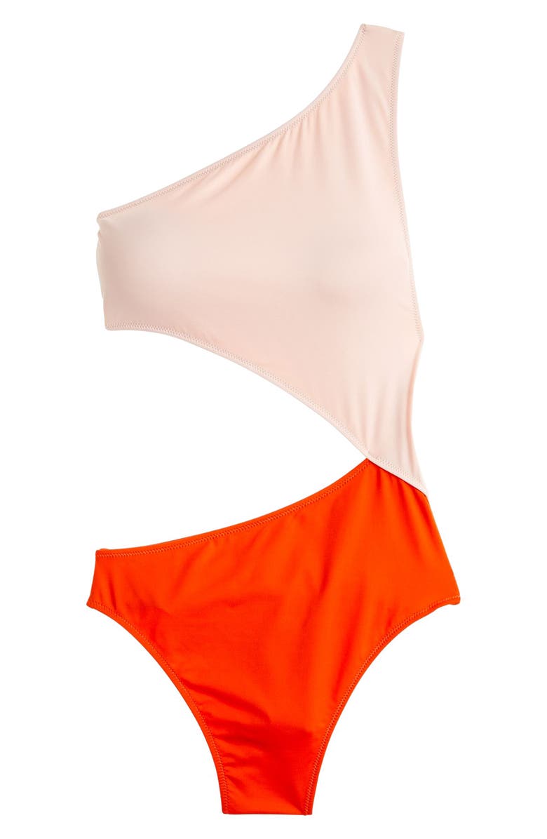 J.Crew Playa Tilden Colorblock One-Piece Swimsuit, Alternate, color, 