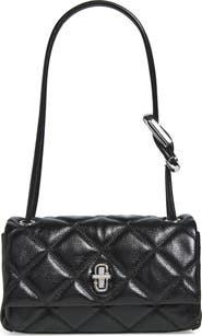 Marc Jacobs The Mini Dual Chain Diamond Quilted Leather Shoulder Bag