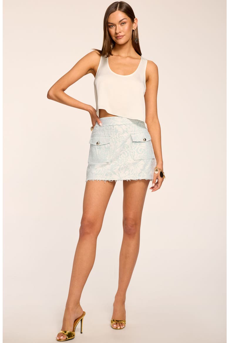 Zoey Lace Cargo Miniskirt, Alternate, color, BLUE BREEZE LACE