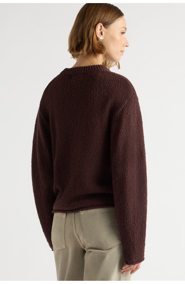 Modern Citizen Sonya Textured Organic Cotton Sweater, Alternate, color, Dark Umber