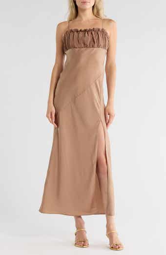 ASOS DESIGN Frill Satin Gown