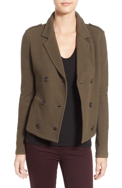 James Perse Double Breasted Blazer In Green