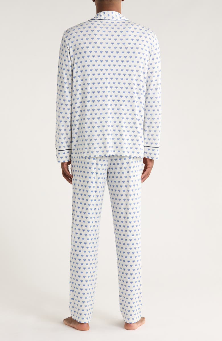 Eberjey William Print Stretch Tencel<sup>®</sup> Modal Pajamas, Alternate, color, Hannukah Glow Nouvea