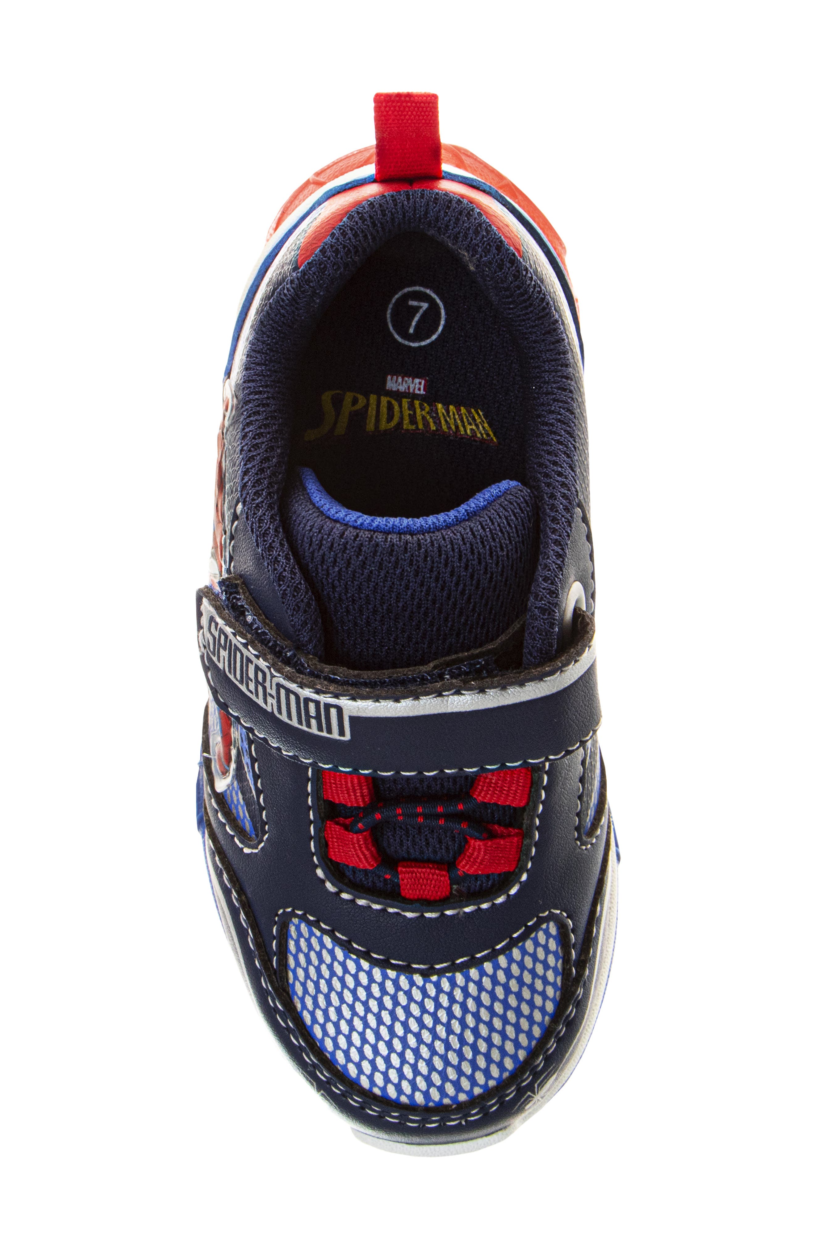 JOSMO Kids' Marvel Spider-Man Light-Up Sneaker, Alternate, color, Navy/ Blue