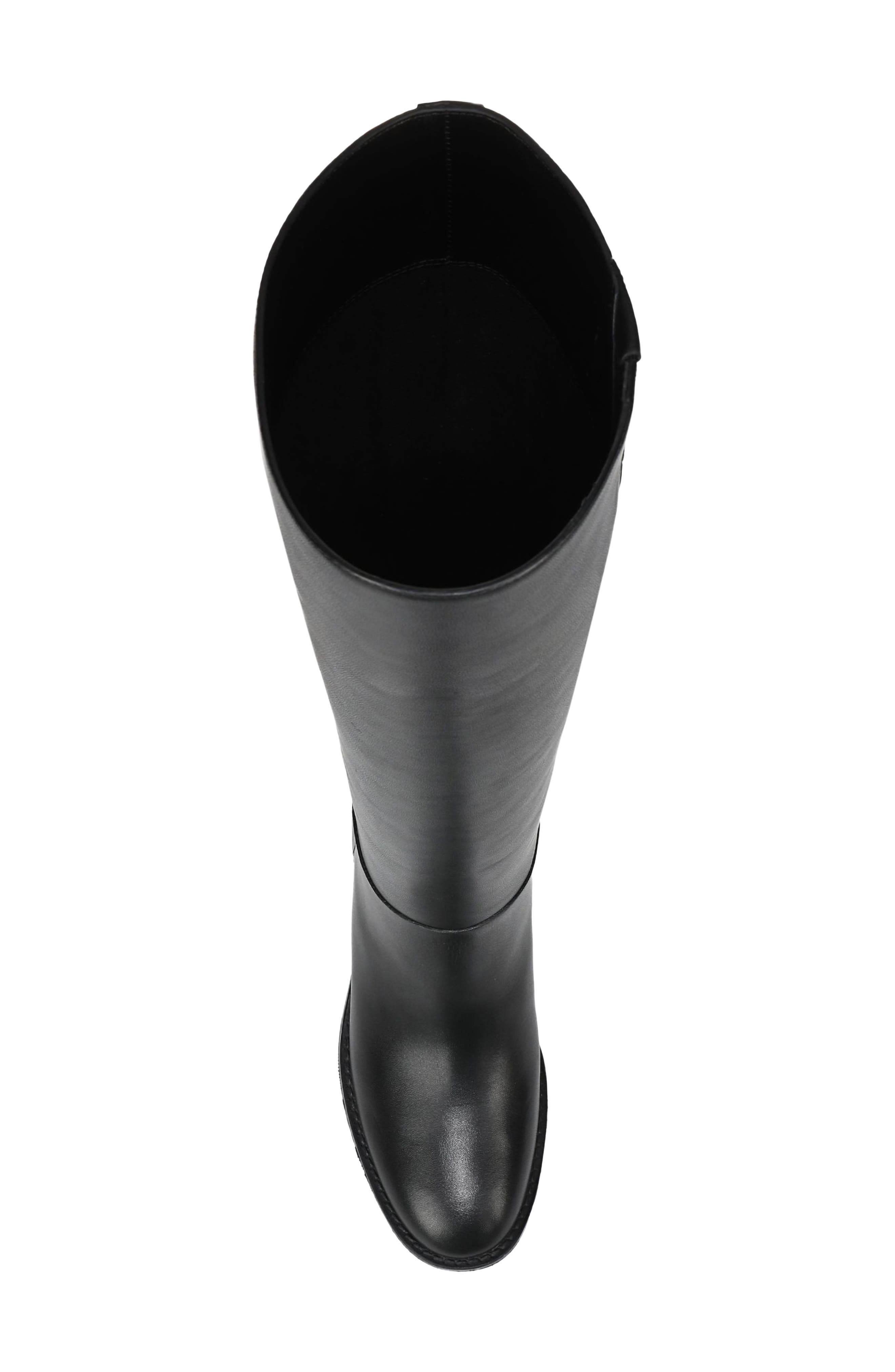 Pace Knee High Leather Boot, Alternate, color, BLACK CALF