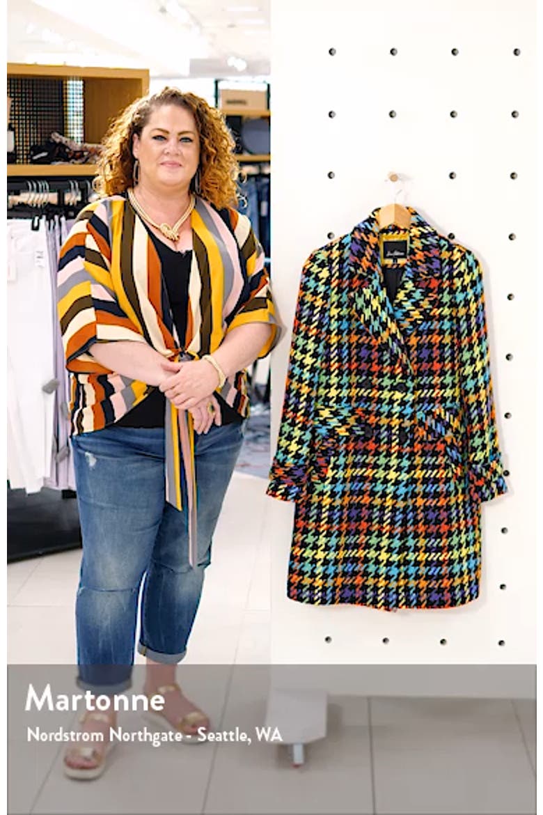 Double Breasted Pop Plaid Reefer Coat video
